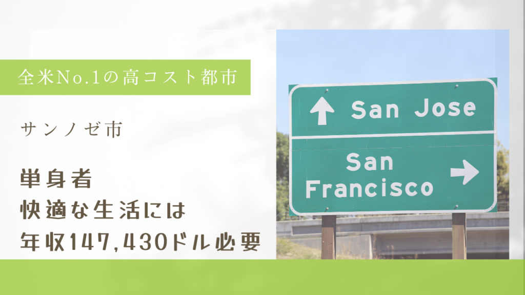 全米生活費１位サンノゼ