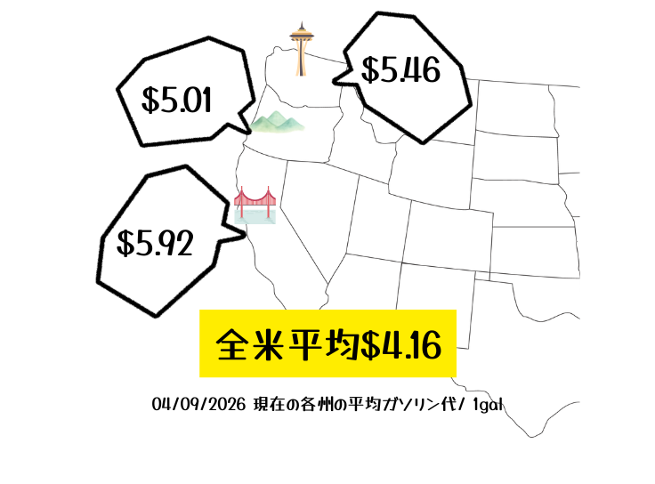 アメリカガソリン高騰中